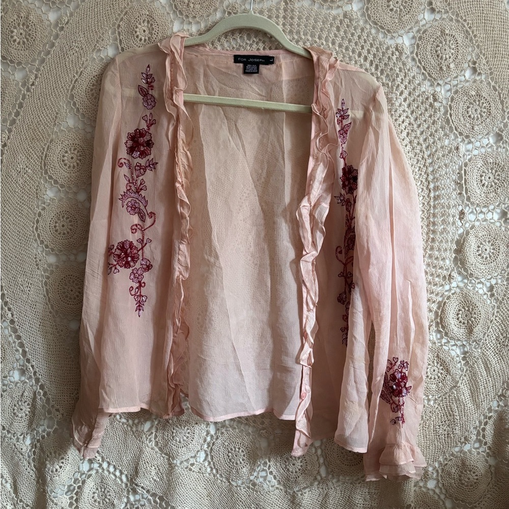 For Joseph chiffon blouse. Size L.